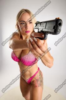 Mona Fighting with gun 